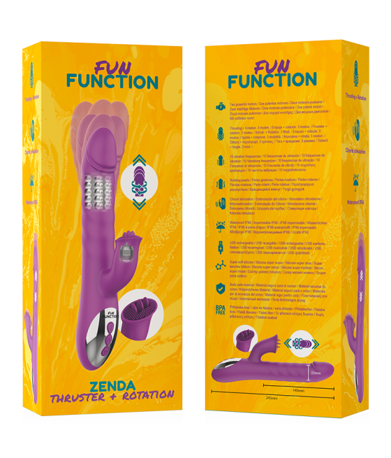 TengoQueProbarlo FUN FUNCTION - ZENDA THRUSTER & ROTATION FUN FUNCTION  Vibradores para Mujer