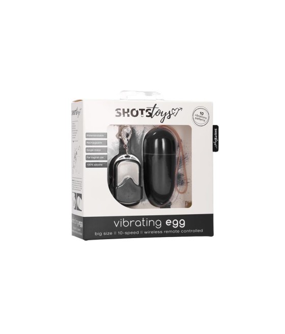 TengoQueProbarlo Huevo Vibrador 10 Velocidades Negro SHOTS TOYS  Huevos Vibradores Control Remoto