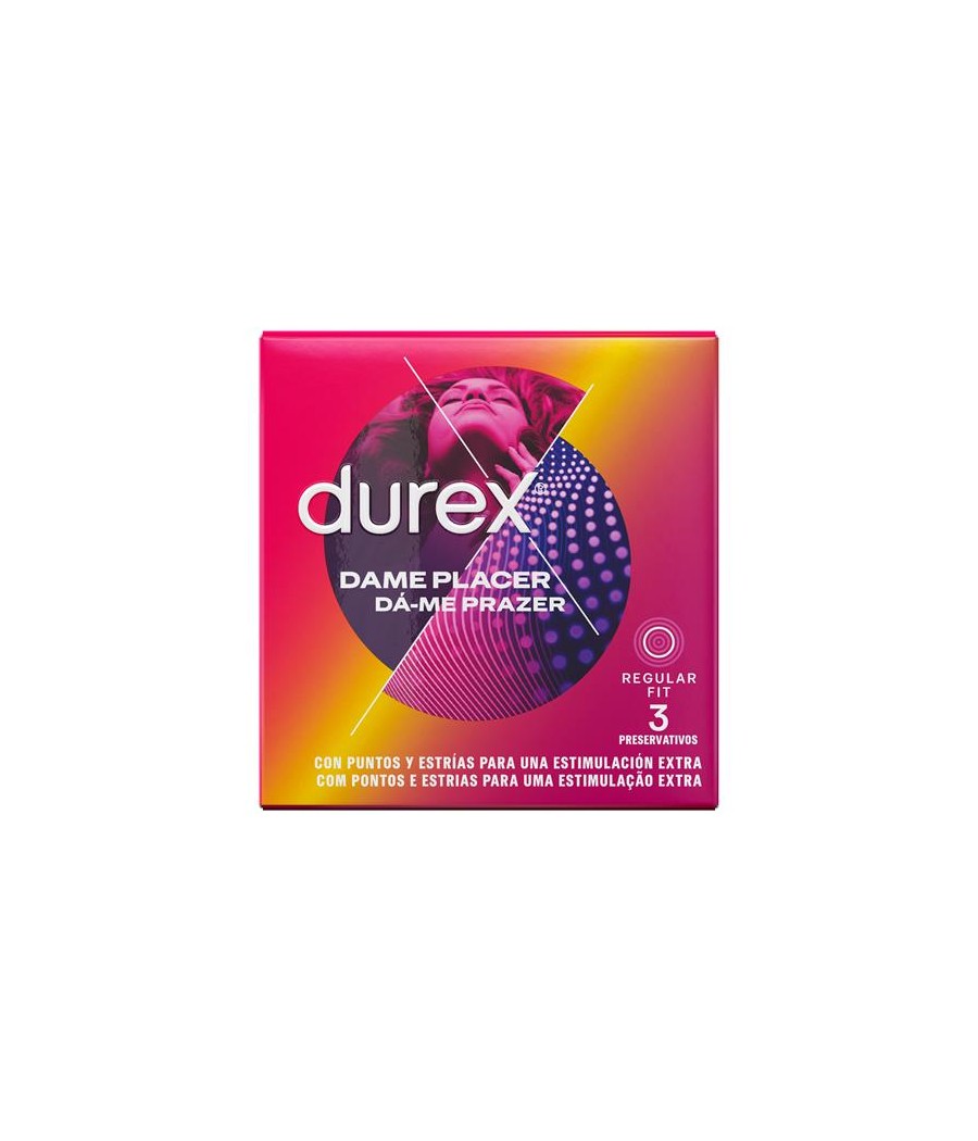 TengoQueProbarlo Durex Dame Placer 3 Unidades DUREX  Anticonceptivos y Preservativos Especiales