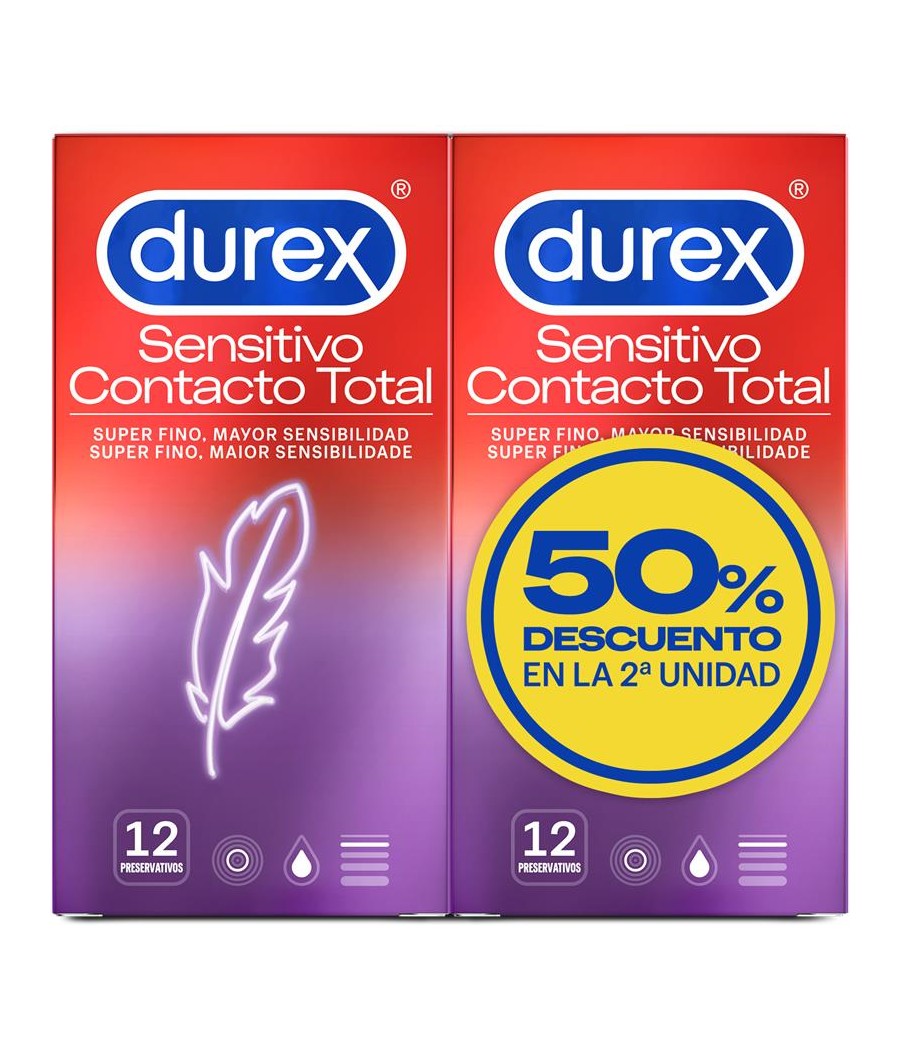 TengoQueProbarlo Duplo Sensitivo Contacto Total 12ud DUREX  Anticonceptivos y Preservativos Especiales