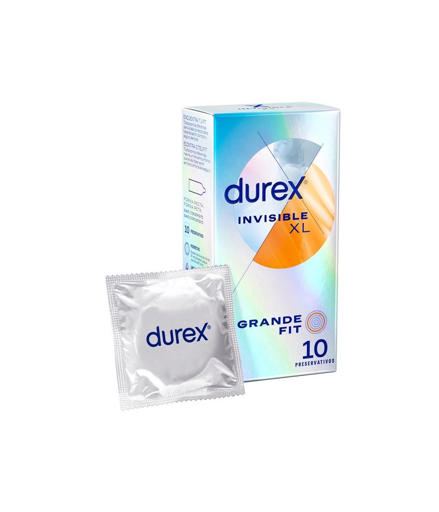 TengoQueProbarlo Preservativos Invisible XL 10ud DUREX  Anticonceptivos y Preservativos Talla XXL