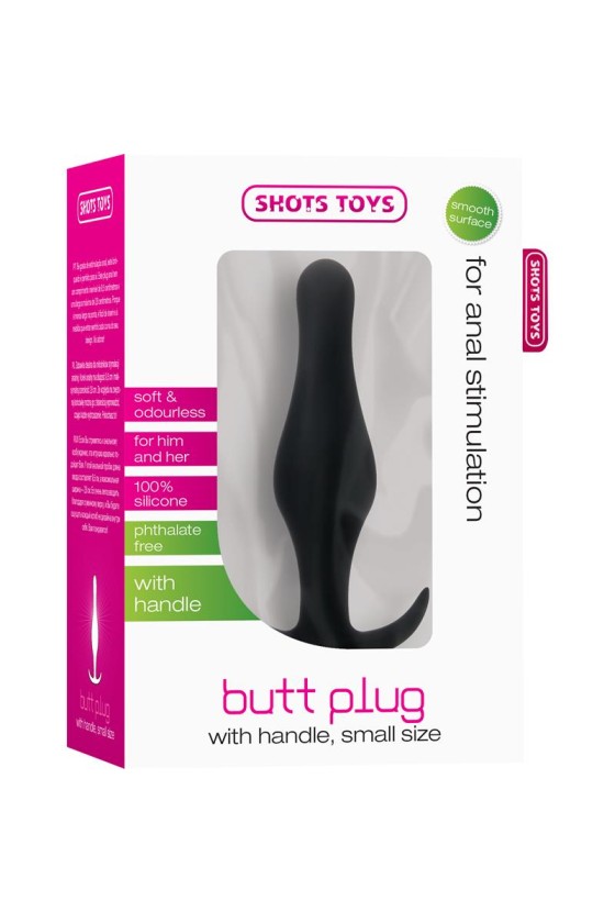 TengoQueProbarlo Shots Toys Plug con Mango Pequeño Color Negro SHOTS TOYS  Plugs Eróticos