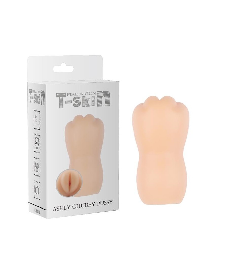 Masturbador Ashly Chubby Vagina T-Skin 13.3 cm Natural