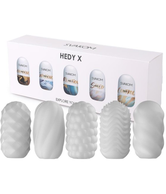 TengoQueProbarlo Hedy X Mix Textures Huevo Masturbador Pack de 5 SVAKOM  Huevos Masturbadores