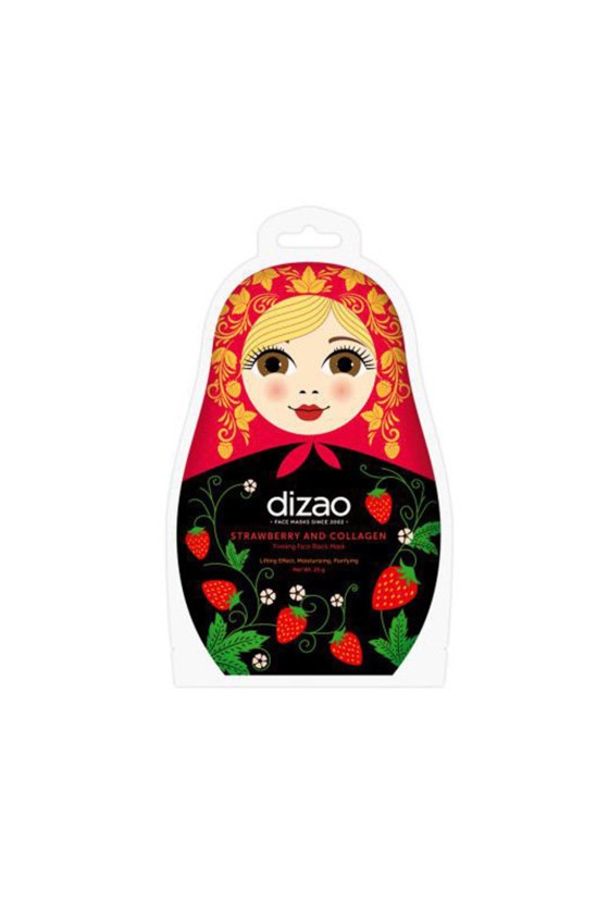 DIZAO STRAWBERRY AND COLLAGEN BUBBLE FACE MASK 25GR.