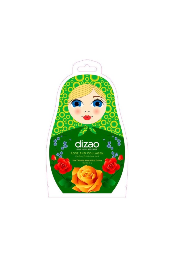 DIZAO ROSE AND COLLAGEN BUBBLE FACE MASK 25GR.