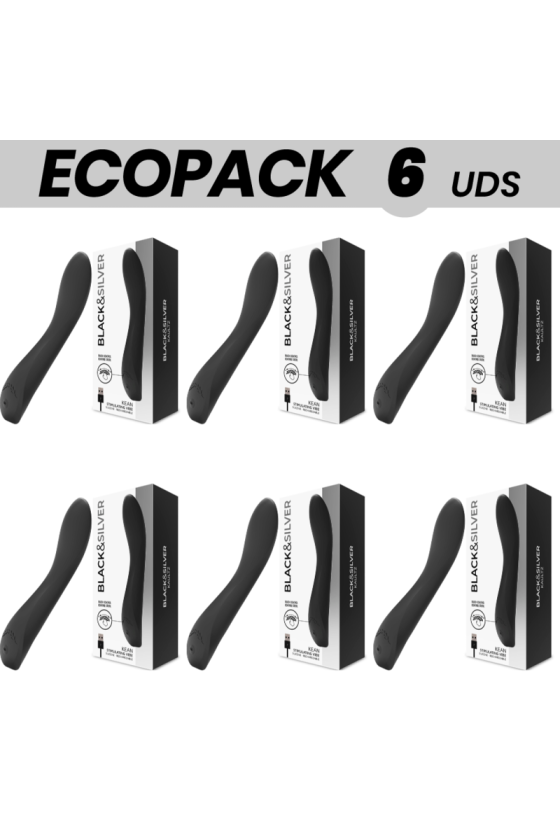 ECOPACK 6 UDS - BLACK&SILVER KEAN VIBRADOR TOUCH CONTROL