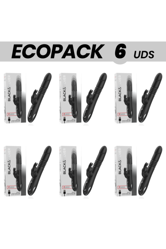 ECOPACK 6 UDS - BLACK&SILVER KENJI STIMULATING VIBE COMPATIBLE CON WATCHME WIRELESS TECHNOLOGY