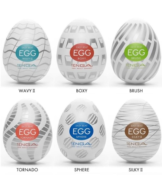 TengoQueProbarlo Pack de 6 Huevos Tenga Egg Standard Package TENGA  Huevos Masturbadores