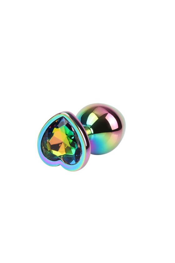TengoQueProbarlo Rainbow Heart Plug Anal multicolor con Joya Talla M CHISA  Plugs Eróticos