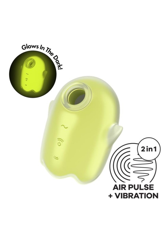 TengoQueProbarlo Glowing Ghost Succionador Brilla en la Oscuridad Amarillo SATISFYER  Estimulador de Clítoris y Succionador