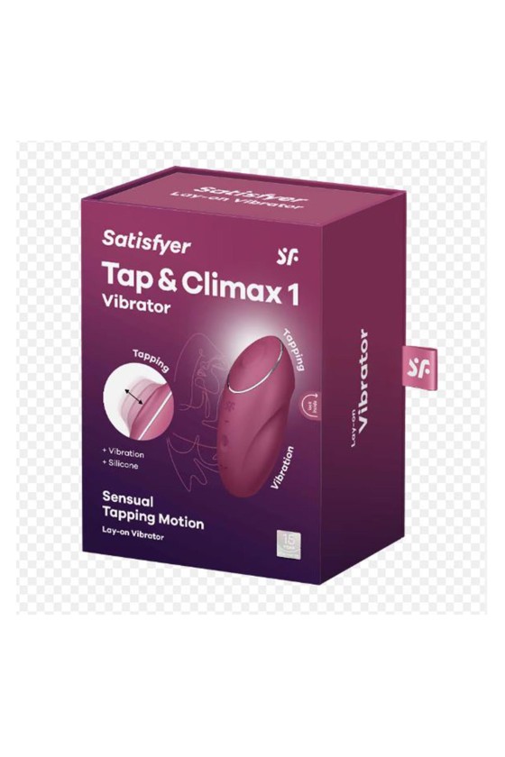 SATISFYER TAP CLIMAX 1 SENSUAL TAPPING LAY-ON VIBRADOR ROJO 1UN