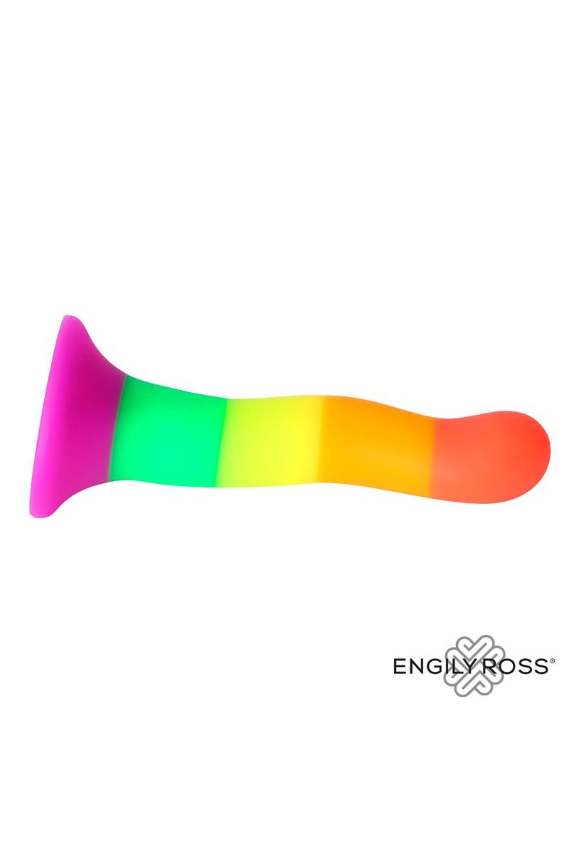 TengoQueProbarlo Dildo Color Arcoiris 18 cm DILDOX BY ENGILY ROSS  Dildos con Ventosa