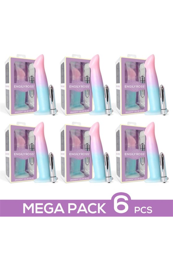 TengoQueProbarlo Pack 6 Dildo con Vibraci?n, Color Degradado y Ventosa 17 cm DILDOX BY ENGILY ROSS  Dildos con Ventosa