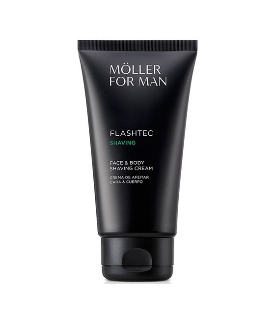 Moller For Man Flashtec Shaving Crema de Afeitar Cara y Cuerpo 125 ml