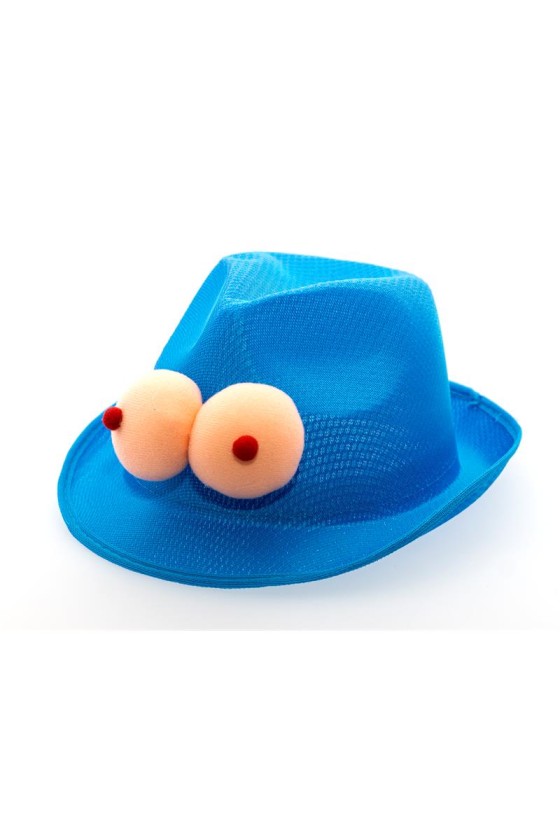 TengoQueProbarlo Sombrero Pechos Azul Claro DIVERTY SEX  Gafas y Gorras