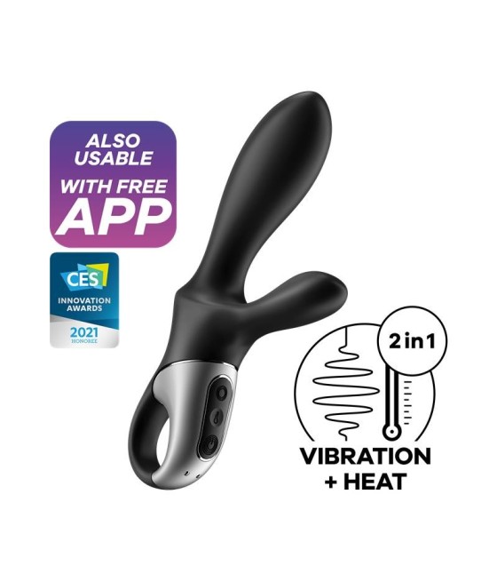 Heat Climax Vibrador con APP Punto G, Punto P y Perineo Funci?n de Calor USB Magn?tico