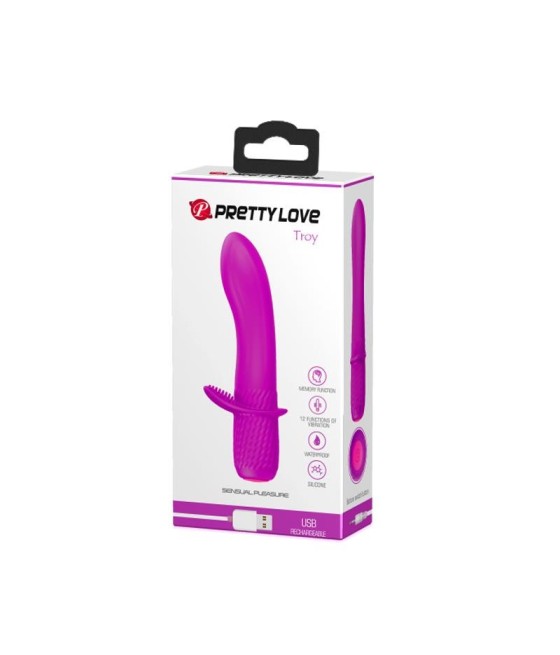 TengoQueProbarlo Vibrador Troy USB Silicone Purpura PRETTYLOVE  Vibradores para Mujer