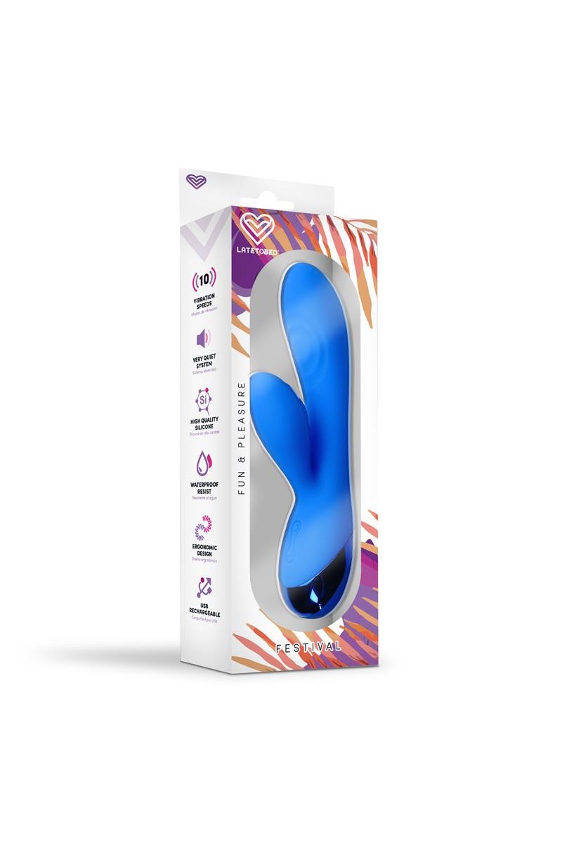 TengoQueProbarlo Marna Vibrador USB Azul FESTIVAL  Vibradores para Mujer