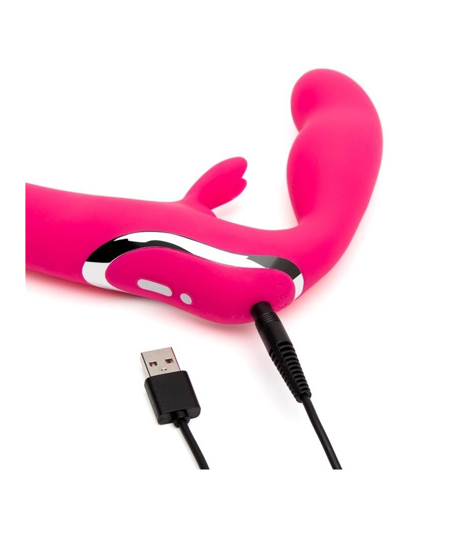 TengoQueProbarlo Vibrador Doble sin Arnés On Rabbit USB Rosa HAPPY RABBIT  Vibradores para Mujer