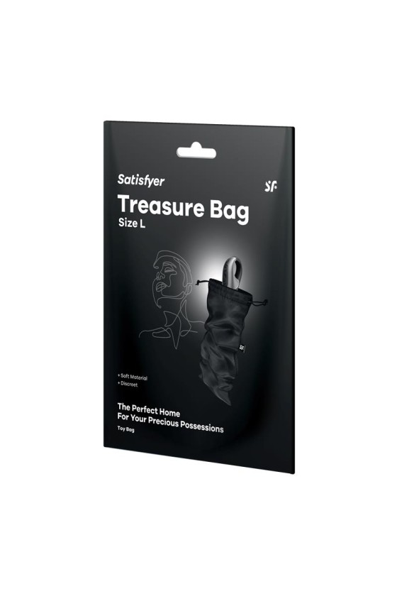 TengoQueProbarlo Bolsa de Almacenaje Treasure Bag Talla L Negro SATISFYER  Outlet de Juguetes