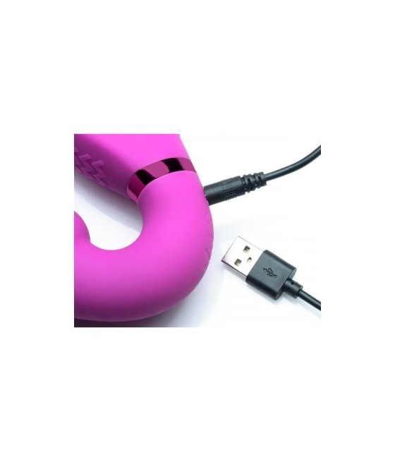 TengoQueProbarlo Inflatable Vibrador Doble Funcion Inflable Control Remoto Rosa STRAP U  Vibradores para Mujer