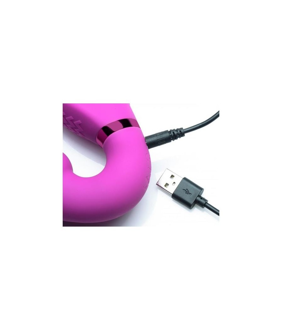 TengoQueProbarlo Inflatable Vibrador Doble Funcion Inflable Control Remoto Rosa STRAP U  Vibradores para Mujer