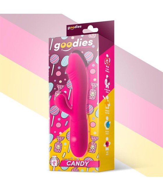 TengoQueProbarlo Candy Vibrador con Conejito Punto G USB Silicona Fucshia GOODIES  Estimular el Punto G