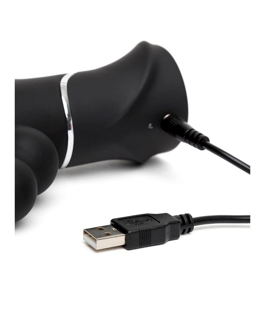 TengoQueProbarlo Vibrador Triple Curve USB Negro HAPPY RABBIT  Vibradores para Mujer