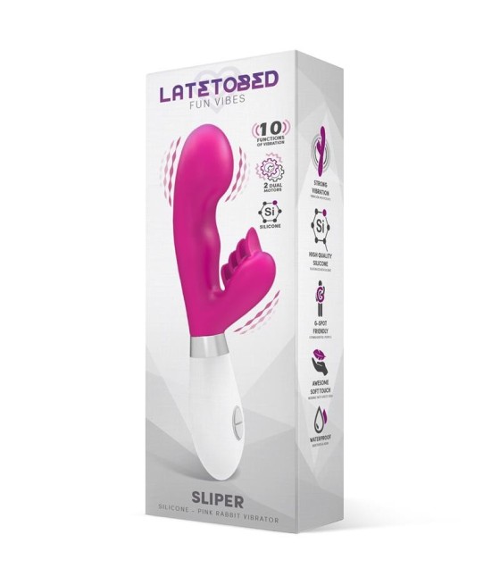 TengoQueProbarlo Sliper Vibrador Conejito Silicona Rosa LATETOBED  Vibradores para Mujer