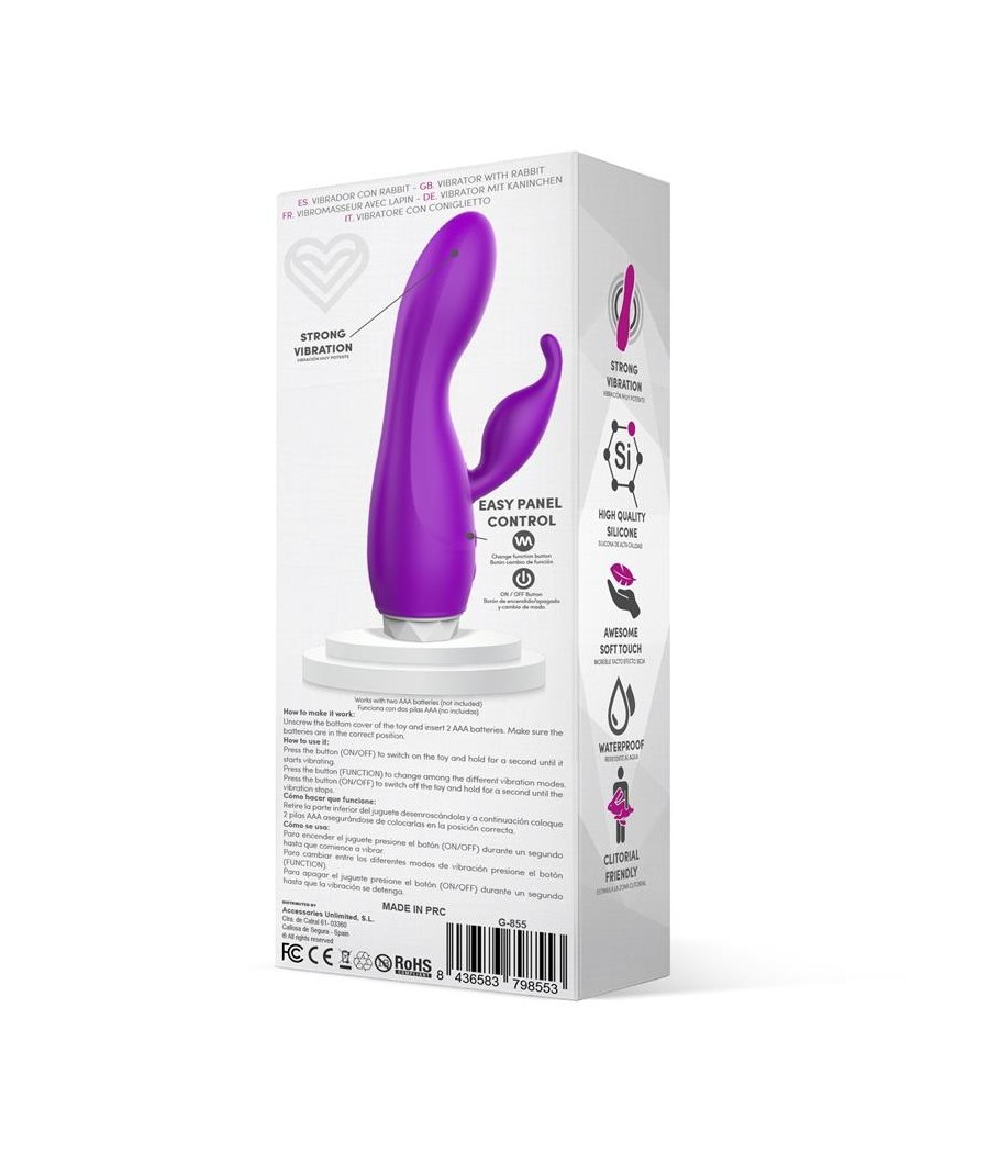 TengoQueProbarlo Couby Silicone Rabbit Purple Vibrator LATETOBED  Rotadores para Mujer