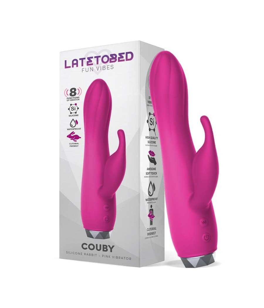 TengoQueProbarlo Couby Vibrador de Conejito Silicona Rosa LATETOBED  Vibradores para Mujer