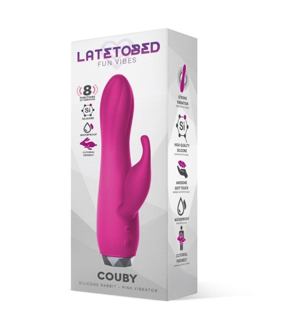 TengoQueProbarlo Couby Vibrador de Conejito Silicona Rosa LATETOBED  Vibradores para Mujer