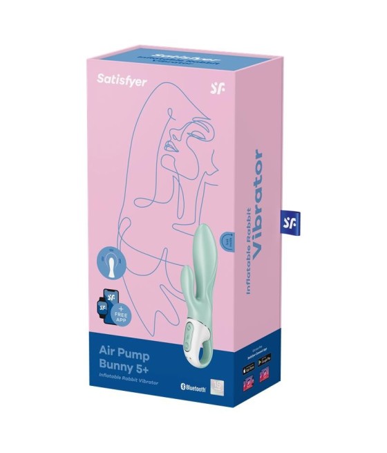 TengoQueProbarlo Vibrador con Funcion de Inflado Air Pump Bunny 5 con APP Satisfyer Connect SATISFYER  Vibradores para Mujer