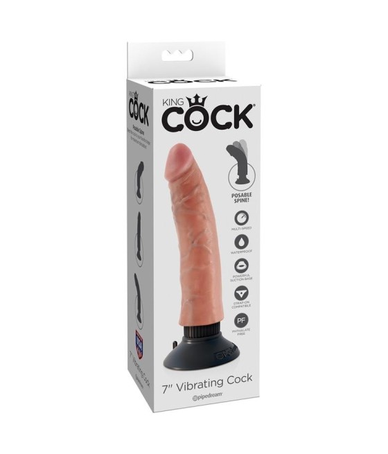 TengoQueProbarlo King Cock  Vibrador Real?stico 7 - Color Natural KING COCK  Vibradores para Mujer