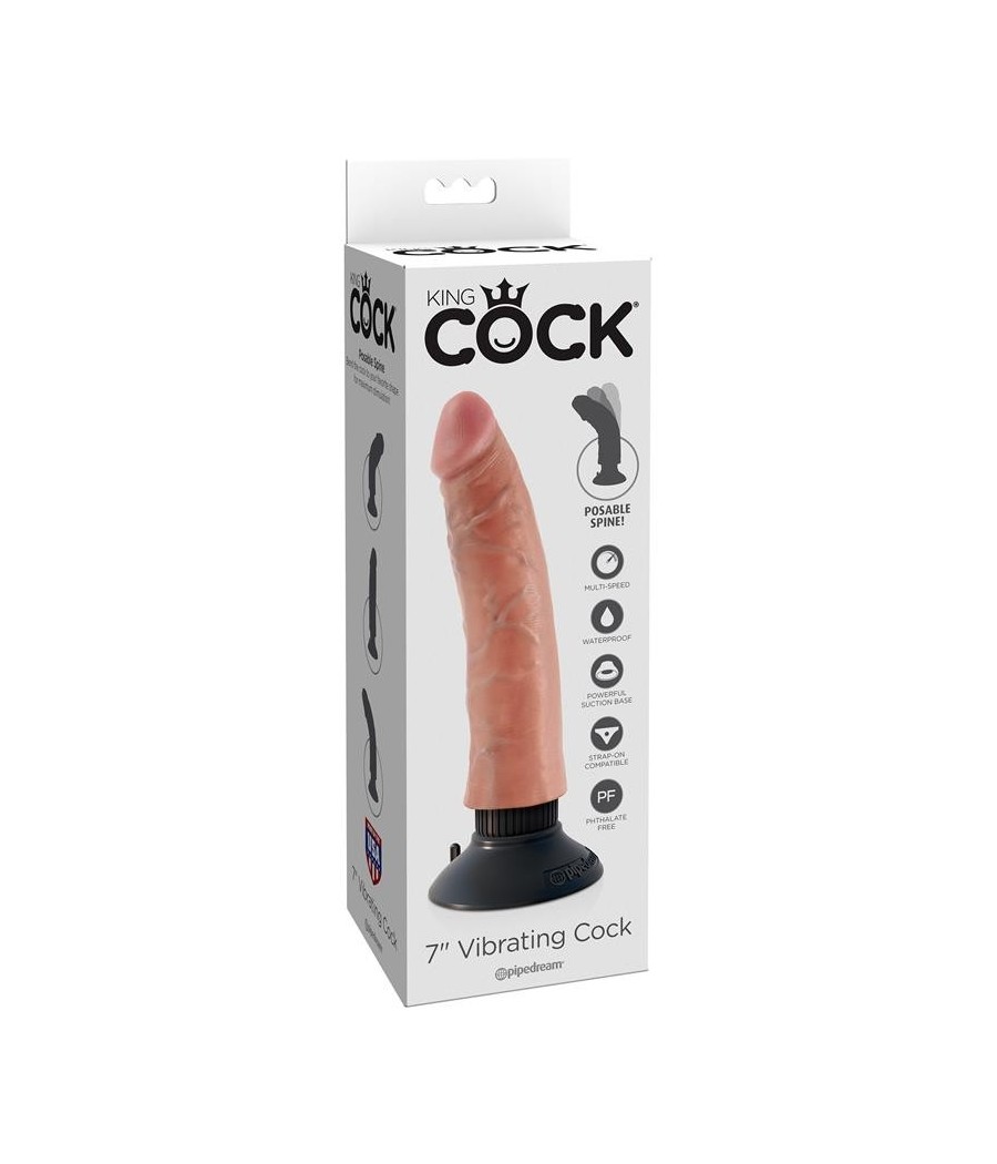 TengoQueProbarlo King Cock  Vibrador Real?stico 7 - Color Natural KING COCK  Vibradores para Mujer