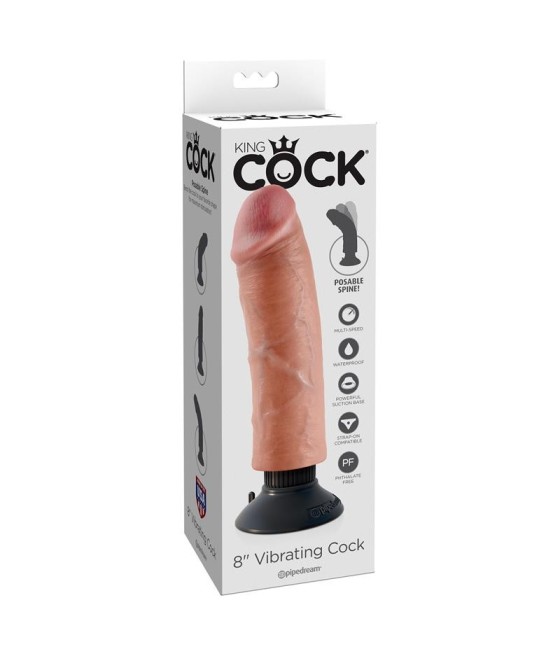 TengoQueProbarlo King Cock Vibrador Real?stico 8 - Color Natural KING COCK  Vibradores para Mujer