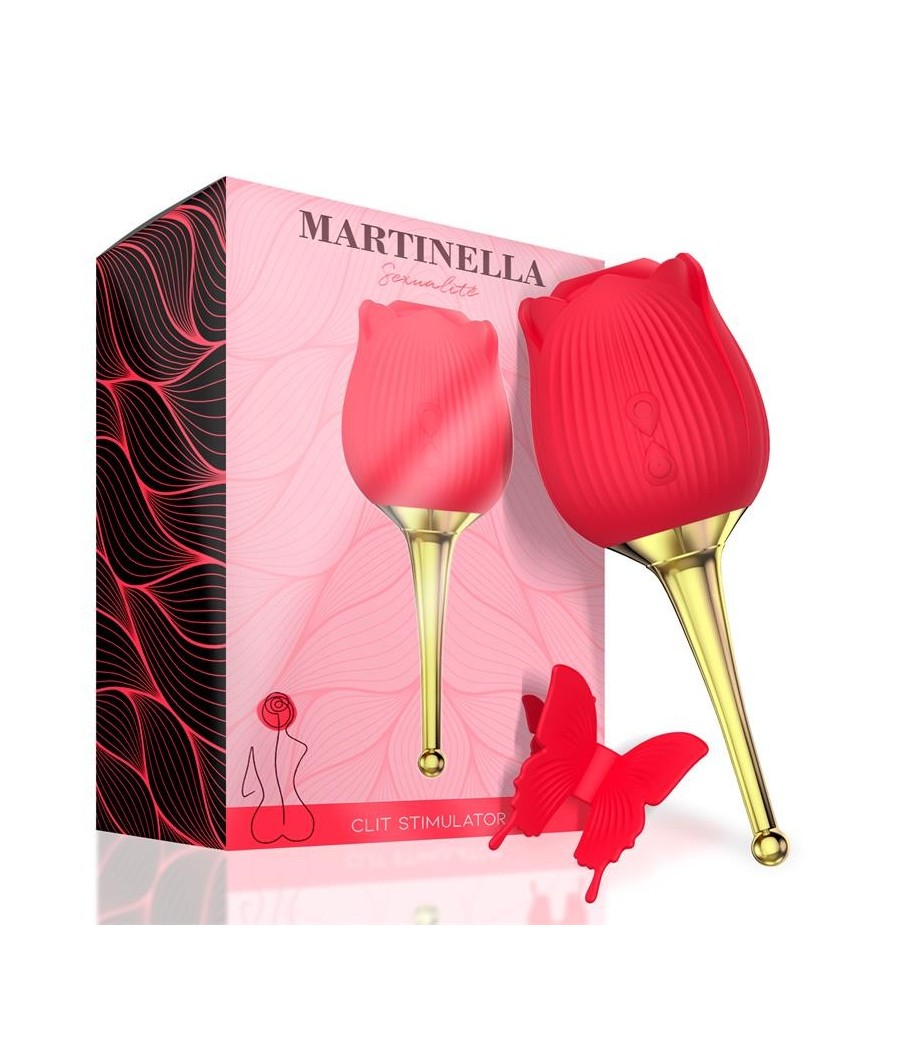 TengoQueProbarlo Martinella Estimulador de Clítoris  y Vibrador de Punto Hot Red MARTINELLA  Estimulador de Clítoris y Succionad