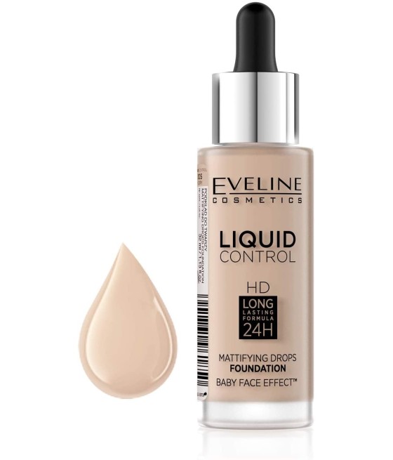 TengoQueProbarlo Eveline Liquid Control 24H Mattifying Drops Foundation EVELINE  Base de Maquillaje