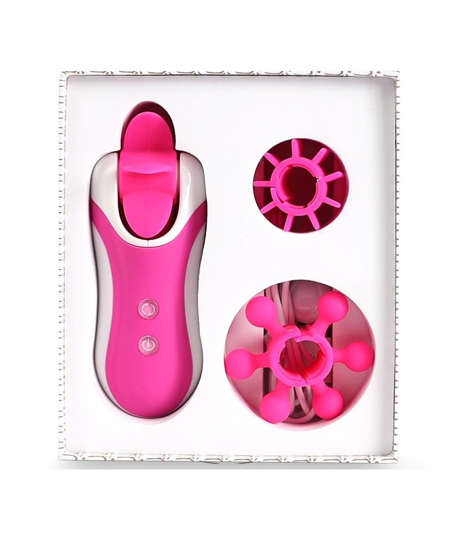 TengoQueProbarlo Clitella Estimulador Sexo Oral con Accesorios Rosa FEELZTOYS  Estimulador de Clítoris y Succionador