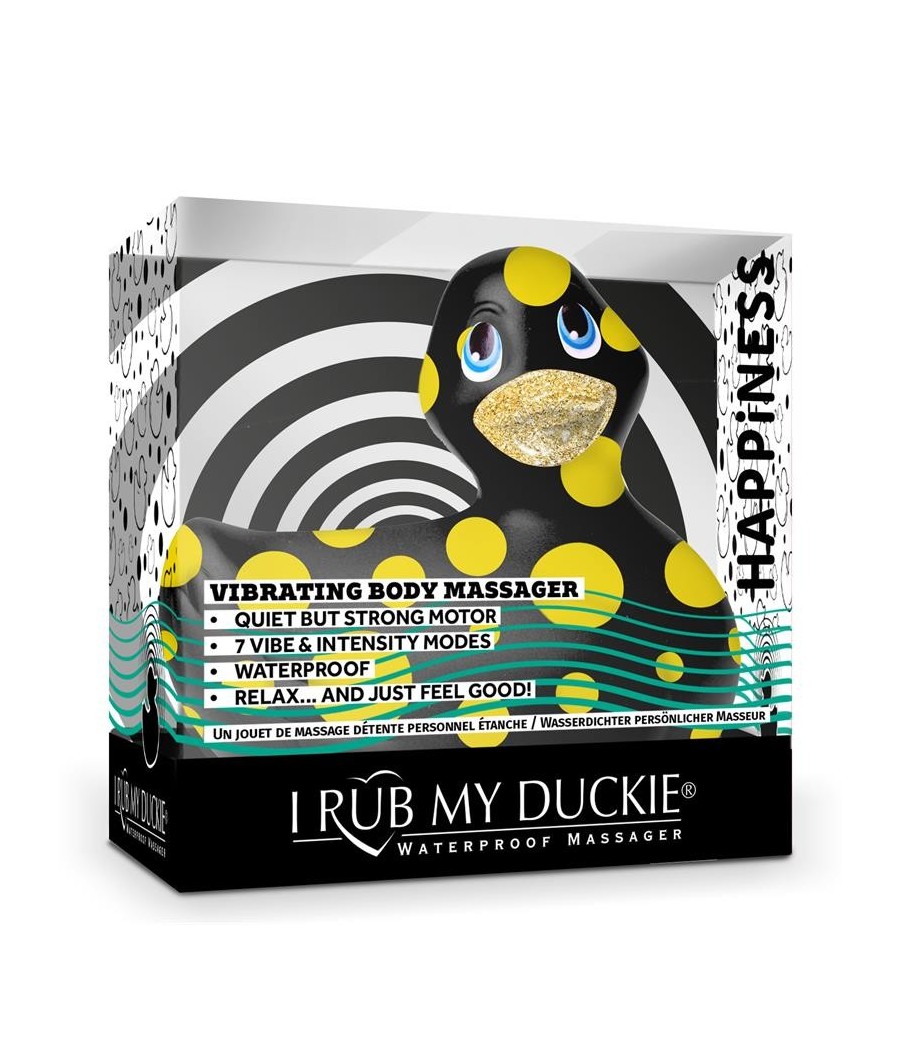 TengoQueProbarlo Estimulador I Rub My Duckie 2.0 Happiness Negro y Amarillo BIG TEAZE TOYS  Estimulador de Clítoris y Succionado