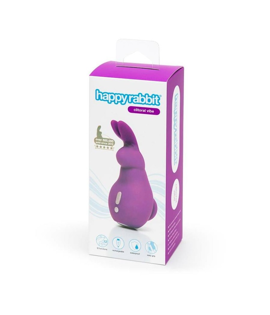 TengoQueProbarlo Estimulador Mini Ears Recargable USB Purpura HAPPY RABBIT  Estimulador de Clítoris y Succionador