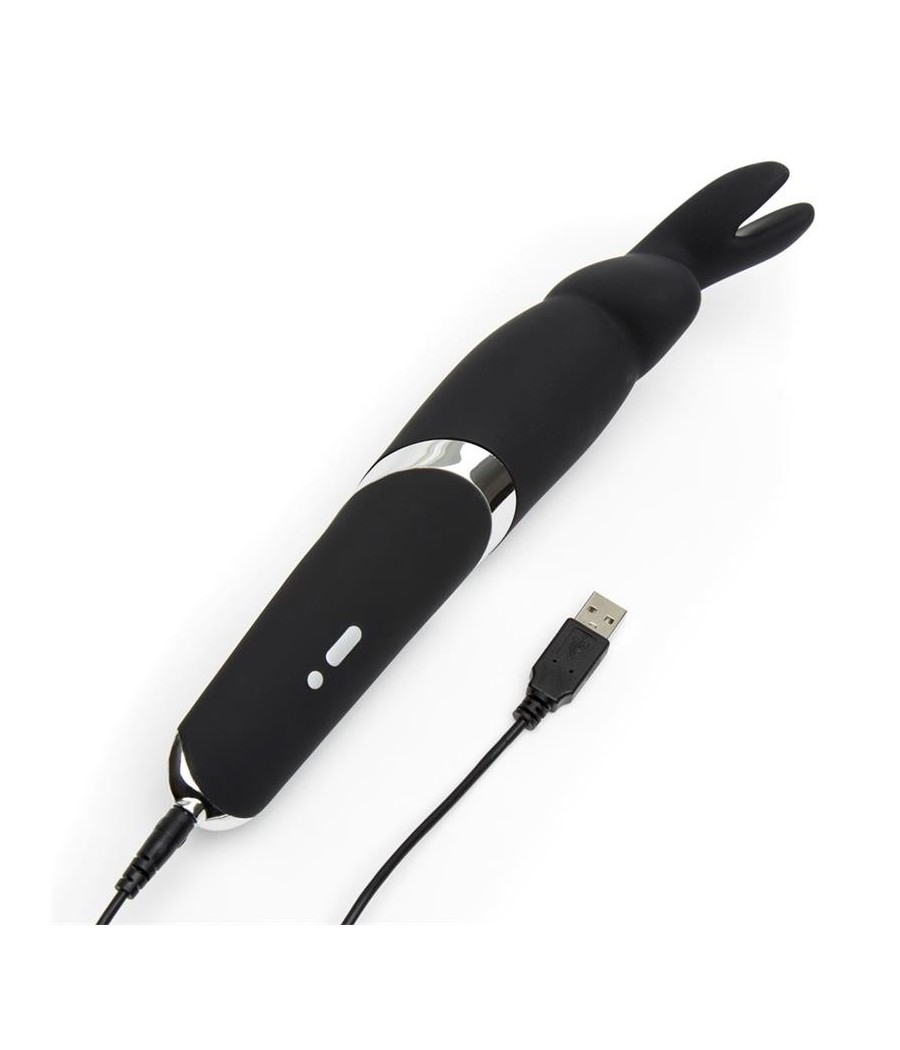 TengoQueProbarlo Varita Vibradora USB Negro HAPPY RABBIT  Estimulador de Clítoris y Succionador