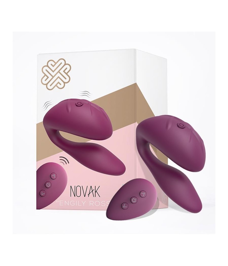 TengoQueProbarlo Novak Vibrador para Parejas Control Remoto USB Púrpura ENGILY ROSS  Juegos Eróticos Parejas