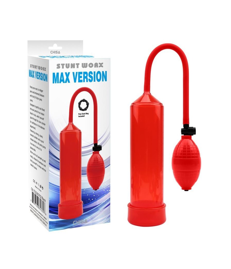 TengoQueProbarlo Bomba de Succion para el Pene MAX Version Rojo CHISA  Hidro Bombas de Vacío