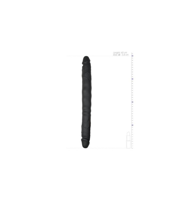 TengoQueProbarlo Dildo Doble Flexible Negro 40 cm EASYTOYS  Dildos con Ventosa