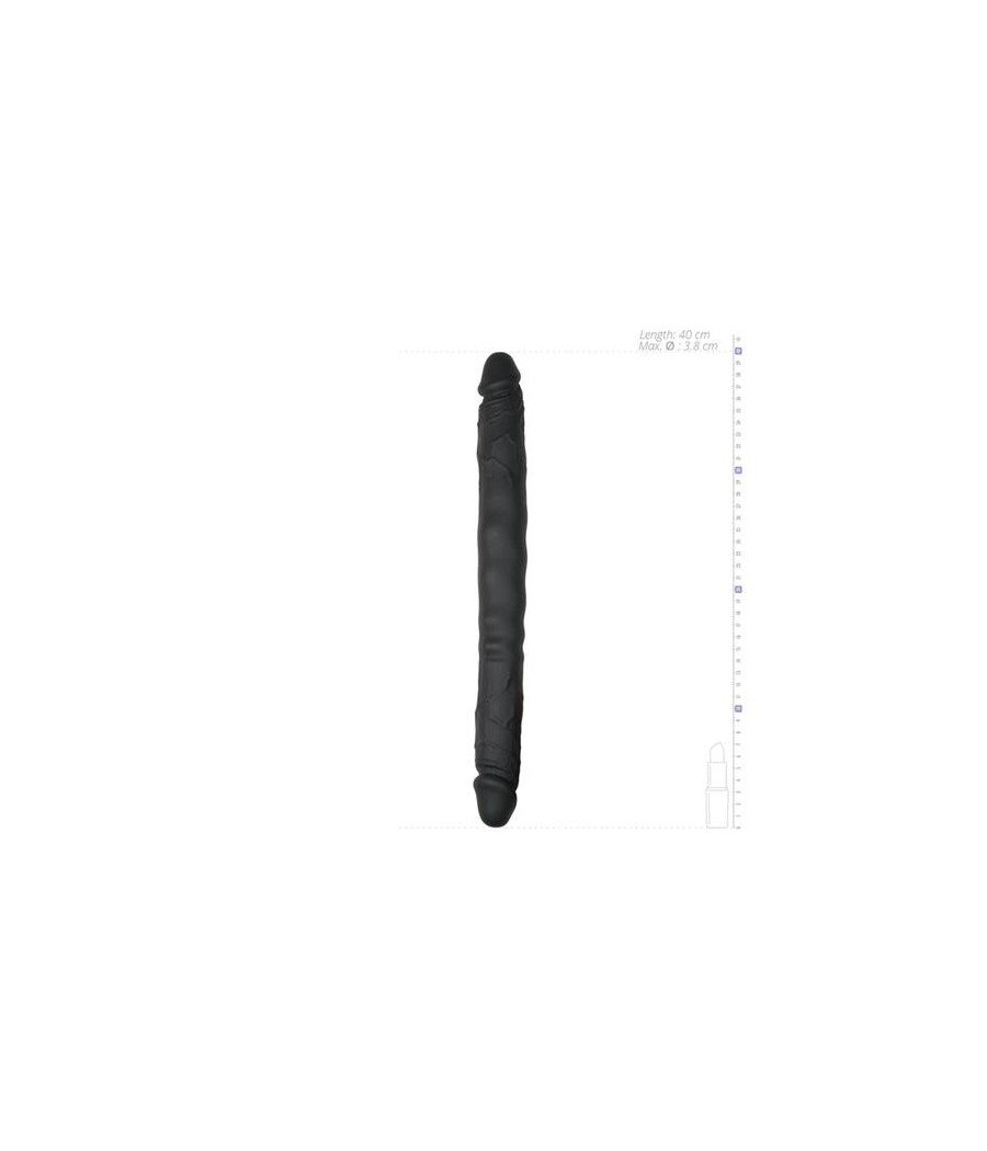 TengoQueProbarlo Dildo Doble Flexible Negro 40 cm EASYTOYS  Dildos con Ventosa