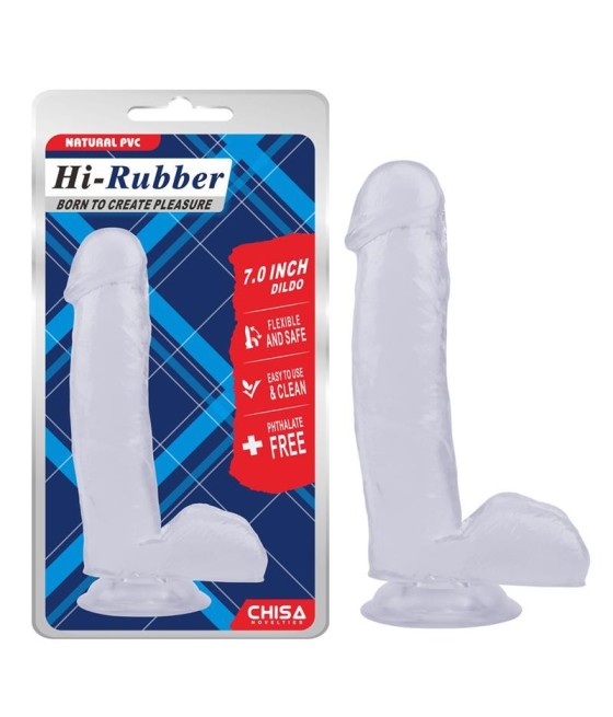TengoQueProbarlo Dildo Hi-Rubber 7 Transparente CHISA  Dildos con Ventosa