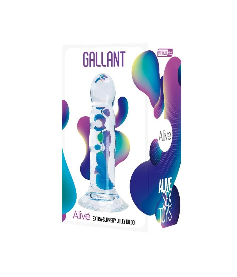 TengoQueProbarlo Gallant Dildo Jelly 14 cm Transparente ALIVE  Dildos con Ventosa