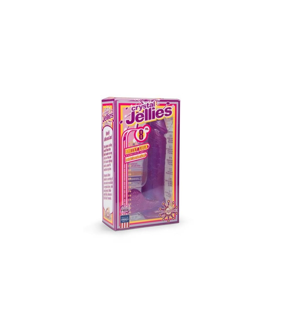 TengoQueProbarlo Dildo Jelly 22 cm Púrpura CRYSTAL JELLIES  Dildos con Ventosa